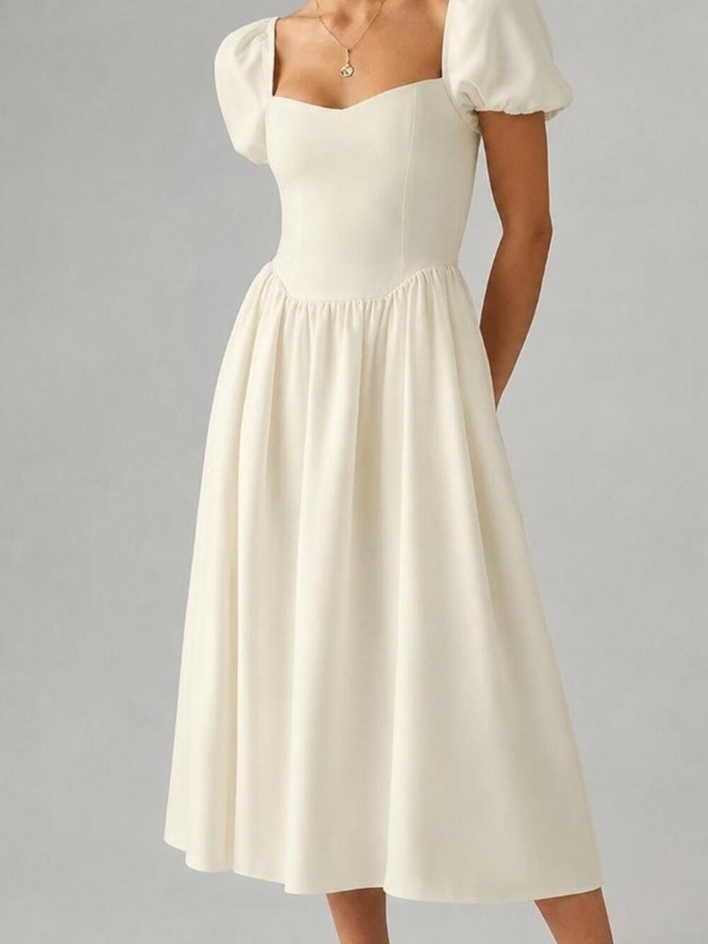 Reformation Davila Linen White Midi Dress Sz 6